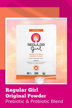 Clinically proven prebiotic soluble fiber and probiotics, created with the help of a woman dietitian. Regular Girl delivers true regularity, addressing both occasional constipation and diarrhea, without excess gas, cramping, or bloating. Learn more about Regular Girl's line of probiotic supplements and wellness products for women!