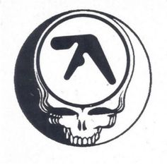 a black and white drawing of a skull with an arrow in it's mouth