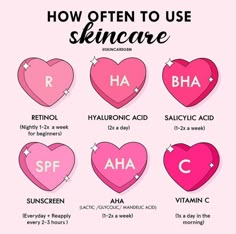 How Often To Use Skincare Products, How To Use Skincare, Haut Routine, Skincare Advice, Skin Facts, Skin Advice, Skin Care Routine Order, Skincare Order, Basic Skin Care Routine