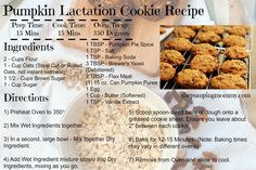 Pumpkin Lactation Cookies, Johnson Twins, Lactation Cookie Recipe, Postpartum Food, Pumpkin Cookie Recipe