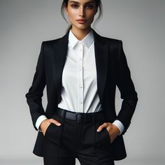 17 Chic Black Blazer Outfits to Ace Your Workweek - NeedleStar Blazer Outfits For Women Work, Outfits Formal, Black Blazer Outfit, Blazer Outfits For Women, Blazer Outfit, White Shirts Women, Work Week, Professional Women, Blazer Outfits