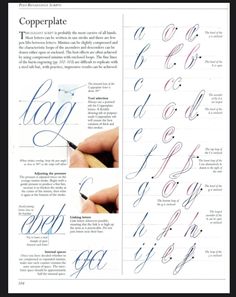 an instruction manual for cursive writing with the help of a handwritten alphabet