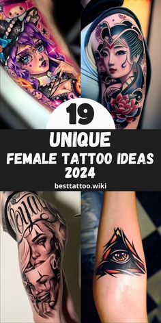 the top ten unique female tattoo ideas for women and men on their arms, legs, leg