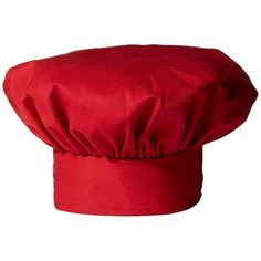 a red chef's hat on a white background