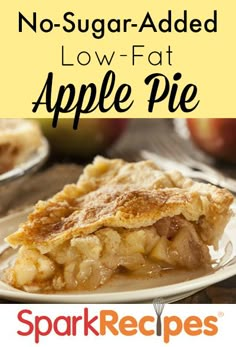 Sugar Free Apple Pie, Sugar Free Pie, Healthy Apple Pie, Apple Pie Recipe Homemade, Apple Pie Recipe Easy, Low Fat Desserts, Homemade Apple Pie, Sugar Free Baking, Sugar Free Recipes Desserts