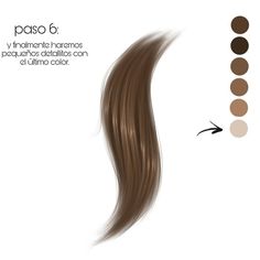 the hair color is shown in three different shades