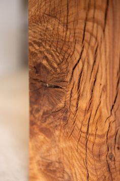 closeup of wood grain on the surface of a piece of artisanal furniture