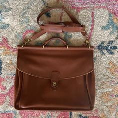 Excellent Vintage Condition. Coach No Longer Makes Big Bags Like This In All Leather, Truly A Great Find. I Just Don’t Use It So Want To Pass It To Someone Who Will Love It. Brown Briefcase, Work Tote Bag, Bags Vintage, Big Bags, Work Bag, Vintage Coach, Just Don, Coach Bags, Bag Lady