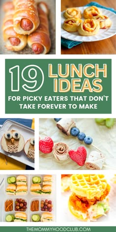 the top ten lunch ideas for picky eaters that don't take forever to make