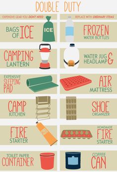 the camping hacks for families info sheet