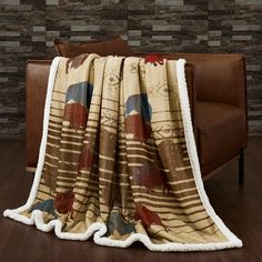 Roam Free Sherpa Throw | Your Western Decor Western Bedspreads, Rustic Throw Blanket, Western Blankets, Faux Hair, Western Rustic, Ombre Design, Home On The Range, Western Homes, Sherpa Throw Blankets