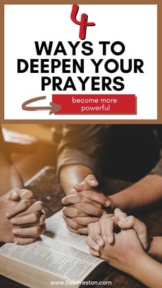 hands on top of an open book with the words ways to defend your prayer