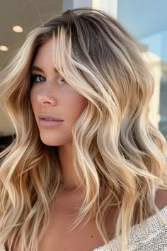 18 Beach-Ready Summer Blonde Hair Ideas That Scream Fun Neutral Blonde With Shadow Root, Light Golden Blonde Balayage, Lived In Bright Blonde With Money Piece, Lived In Cool Blonde, Blonde With Warm Lowlights, Live In Blonde Hair, Summer Hair Color 2024 Trend, Butter Blonde Hair Balayage, Summer Hair Color Blonde