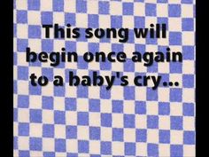 a blue and white checkered background with the words now let the people sing with me