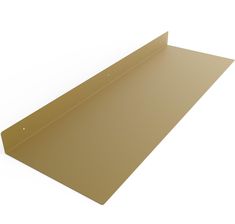 a brown metal shelf on a white background