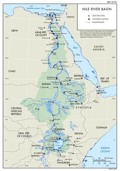 a map of the nile river basin