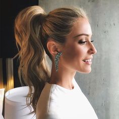 Pretty Ponytails, Cute Ponytail Hairstyles, Trendy We Fryzurach, Tail Hairstyle, High Ponytail Hairstyles, Cute Ponytails, Fast Hairstyles, Kristin Cavallari, Penteado Cabelo Curto