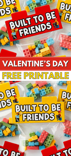 valentine's day free printables for kids to build with legos and building blocks