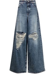 Ripped Jeans Png, Wide Leg Jeans Men, Dark Blue Ripped Jeans, Vetements Jeans, Super Baggy Jeans, Baggy Ripped Jeans, Big Jeans, Ripped Denim Jeans, Denim Bottoms