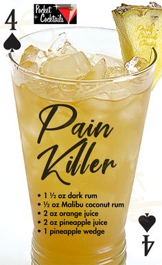 Painkiller Cocktail, Tea Cocktail, Restaurant Drinks, Bar Exam