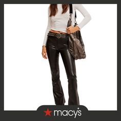 in stock Pleather Pants, Level Up, Flare Pants, Buy Online, Black Pants, Free People, Faux Leather, Pants, Leather