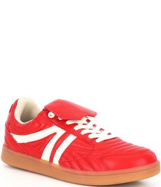 From Steve Madden&#x2C; the Madrid Mixed Media Low Top Sneakers feature:Fabric and synthetic upperLace up closureFabric liningSynthetic outsoleApprox. 1" platform heightImported. Low Top Sneakers, Dillard's, Fashion Sneakers, Low Top, Steve Madden, Special Features, 1 Inch, Madrid, Heel Height