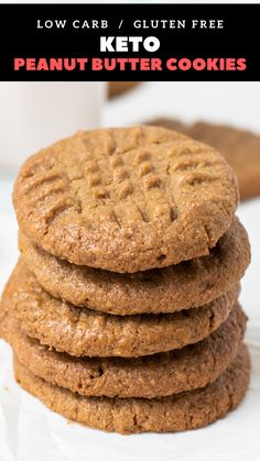 Healthier, 3-Ingredient Peanut Butter Cookies are a great thing to stock in your freezer! They make a great sweet treat and serve as an energizing boost on busy days. These are sugar free, so perfect for people following a low carb or keto diet.