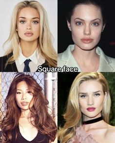 Celebs With Square Faces, Square Face Celebrities, Square Face Women, Whats My Face Shape, Beauty Types, Makeup Looks Everyday, Makup Looks, Beauty Makeup Tutorial, Makeup Accesories