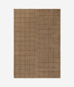 a brown rug with squares on it