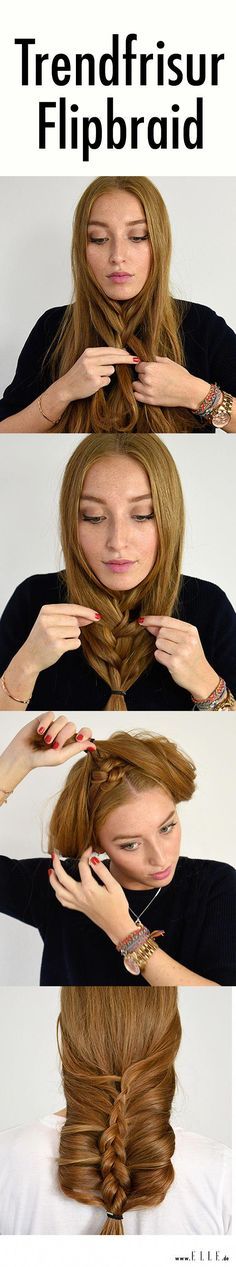 Great Hairstyles For Long Hair | Different Long Haircuts | Formal Buns For Long Hair 20190310 - March 10 2019 at 06:49AM Flip Braid, Trend Hairstyle, Easy Braids, Everyday Hairstyles, Hair Designs, Diy Hairstyles, Hair Hacks