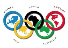 the olympic rings are shown with different countries on them, including africa, australia and asia