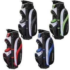 four different types of golf bags