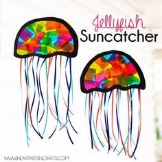 the instructions for how to make jellyfish suncatchers