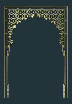 an ornate gold frame on a black background