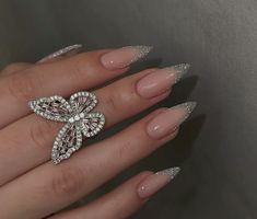 Prom Nails Silver, Inspiration Nails, Nails Trend, Long Press On Nails, Wow Nails, Style Nails, Punk Nails, Nails Fashion, Color Nails