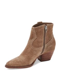 Dolce Vita Women's Silma Western Booties Prairie Dresses, Zipper Heels, Western Booties, Best Of Both Worlds, Best Outfits, Western Boot, Suede Booties, Brown Suede, Western Boots