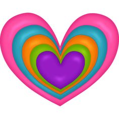 a heart shaped object with multiple colors