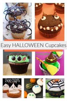 easy halloween cupcakes for kids to make and eat with the help of their parents