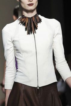 Donna karan SPRING 2012 RTW details 012 Ruffle Blouse, Women's Top, How To Wear