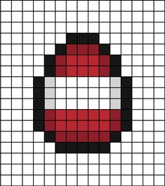 A small pixel art template of an egg themed as the Austrian flag. Small Pixel Art, Latvia, Pixel Art, Austria, Egg, Flag, Easter