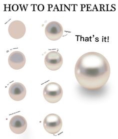 an image of pearls in different sizes and colors on a white background with the words pearl tutor