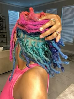 Loc Dye, Dyed Dreads, Dreadlocks Hair Care, Colored Dreads, Belle Hairstyle, Dread Braids, Cute Dreads, Beautiful Dreadlocks, Cute Hair Colors