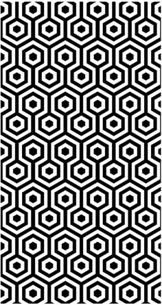 a black and white pattern with hexagonals on the bottom, which is very similar