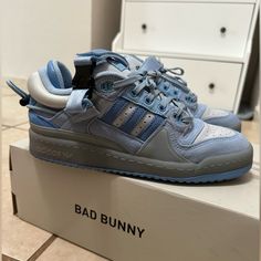 Bad Bunny Adidas Forum. Only Used Once. Like New. Size 7 Men And Women Size 9 Bad Bunny Adidas, Adidas Originals Shoes, Adidas Shoes Originals, Adidas Forum, Bad Bunny, Mens Shoes Sneakers, Adidas Men, Adidas Originals, Men's Shoes