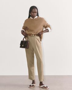 The Draper Pleated Pant in Buttersmooth Seagrass – Everlane High Taper, Tapered Pant, Paper Bag Pants, Pleated Pant, Bag Pants, Working Overtime, Slim Hips, New Character, Character Trait