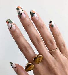 Michelle Lee on Instagram: “Garden Party! A closer look at my cool floral DIY look using Scratch nail wraps. I was really happy with how long these ended up…” Her Nails, Floral Nail Art, Nails Spring, Winter Nail Art, Taco Bell, Floral Nails, Nail Paint, Summer Art, Nail Wraps