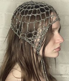 Crochet Bonnet, Head Piece, 가을 패션, Jewelry Inspo, Crochet Fashion