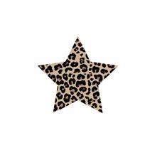 a leopard print star on a white background