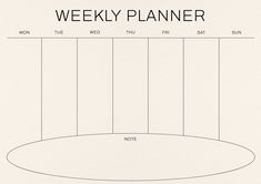 the weekly planner is shown in black and white, with lines drawn on top of it