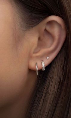 Ušný Piercing, Second Ear Piercing, Double Ear Piercings, Ear Lobe Piercings, Pretty Ear Piercings